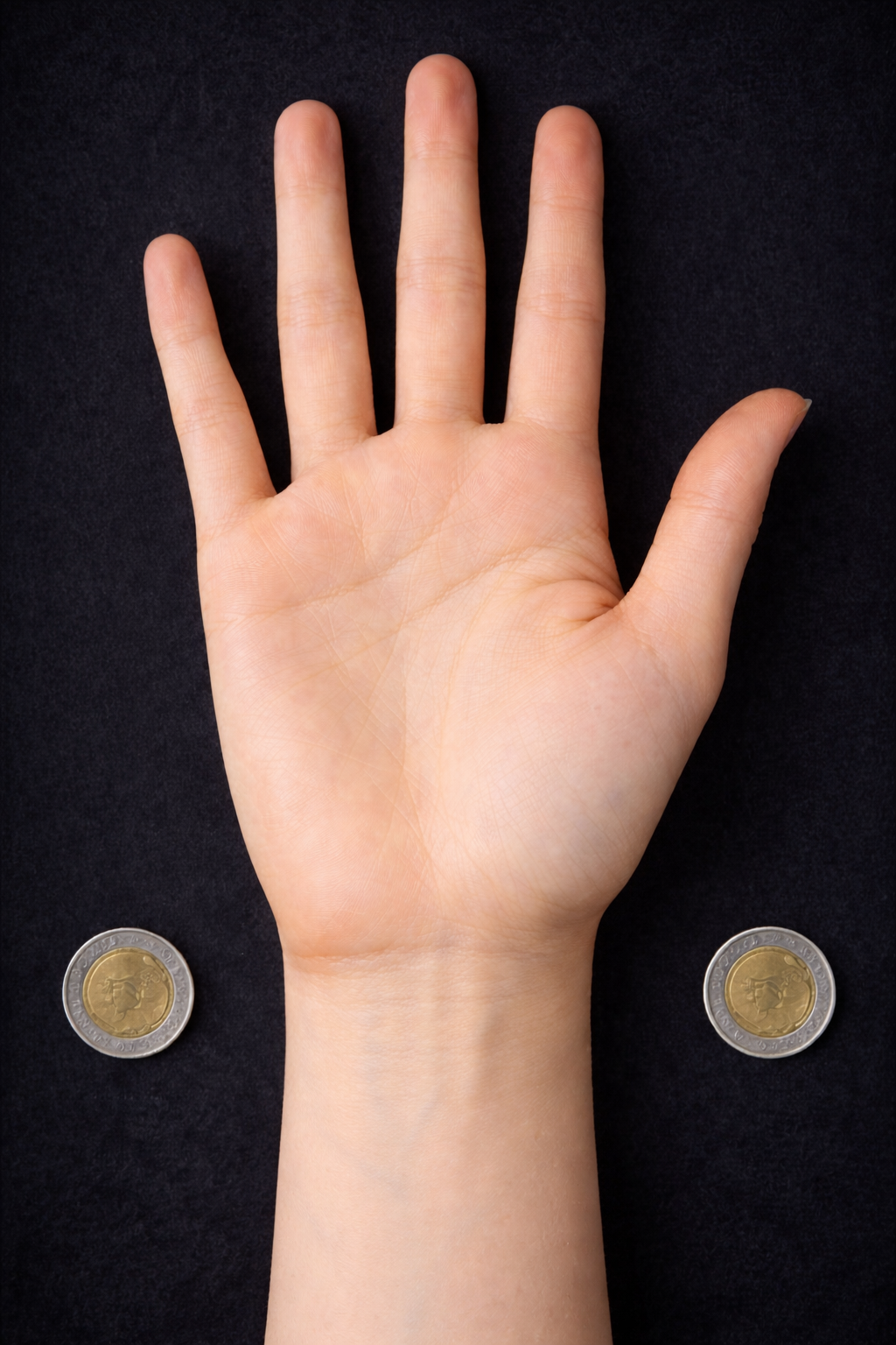 มือขวา — ฝ่ามือ